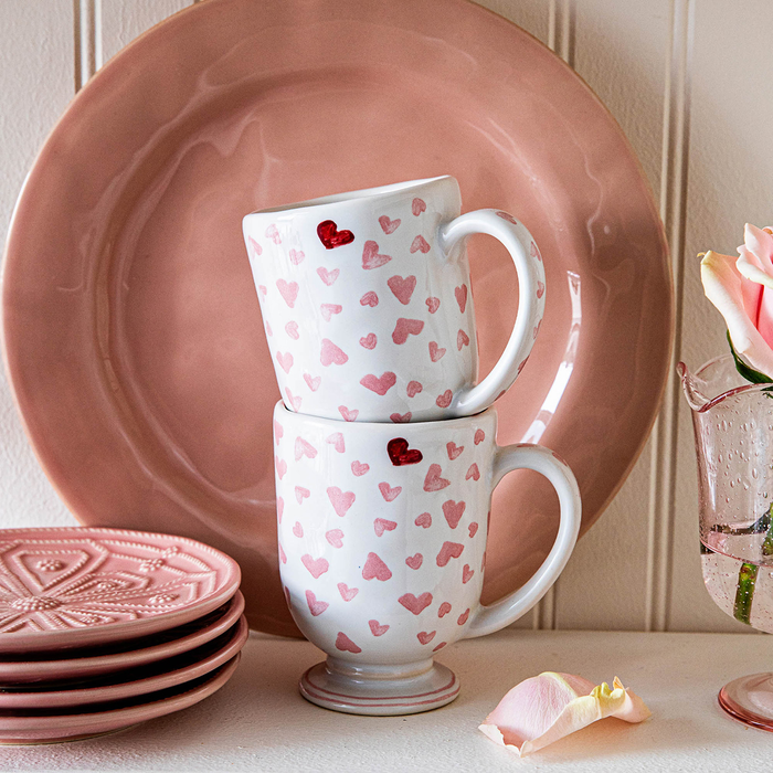 Juliska Love You More Pink Mug