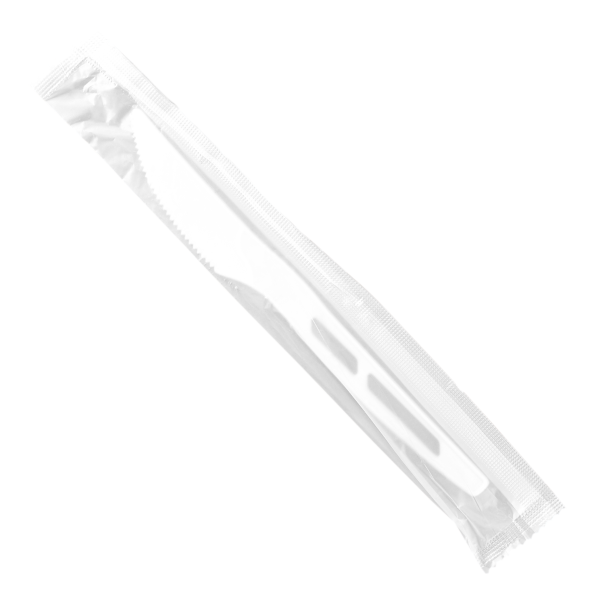 Karat Earth WRAPPED CPLA Compostable Knife, Heavy Weight - White - 750 ct