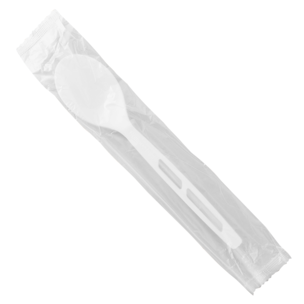 Karat Earth WRAPPED CPLA Compostable Tea Spoon, Heavy Weight - White - 750 ct