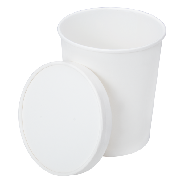Karat Paper lid for 32 oz Gourmet Paper Cold/Hot Food Containers - 500 ct