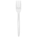 Karat PP Plastic Medium Heavy Weight Forks Bulk Box - White - 1,000 ct