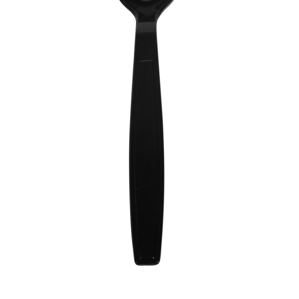 Karat PS Plastic Extra Heavy Weight Tea Spoons - Black - Wrapped - 1,000 ct