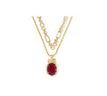 Kendra Scott - Necklace - Daphne Bow Multi Strand - Gold Dark Burgundy Illusion - Findlay Rowe Designs
