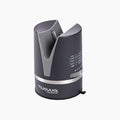 Nuovva grey compact knife sharpener with adjustable angle and suction base for knife sharpening at home