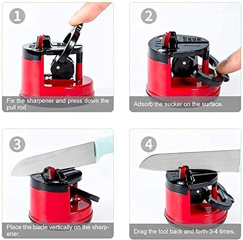 Knife Sharpener with Suction Pad