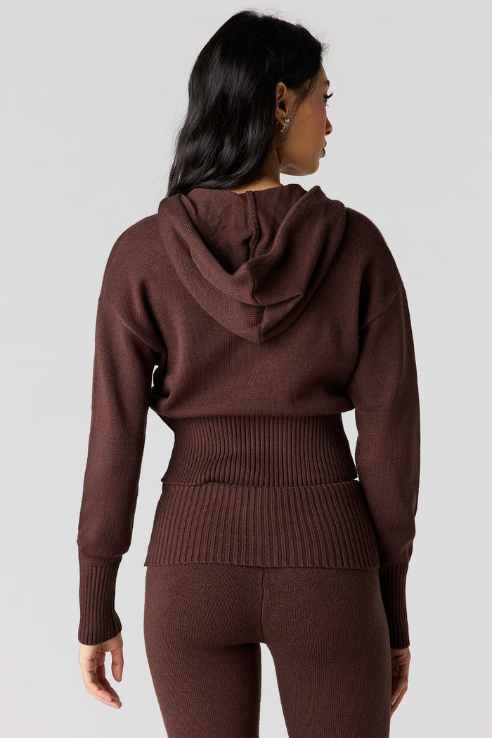 Knit 2 Way Zip Hoodie