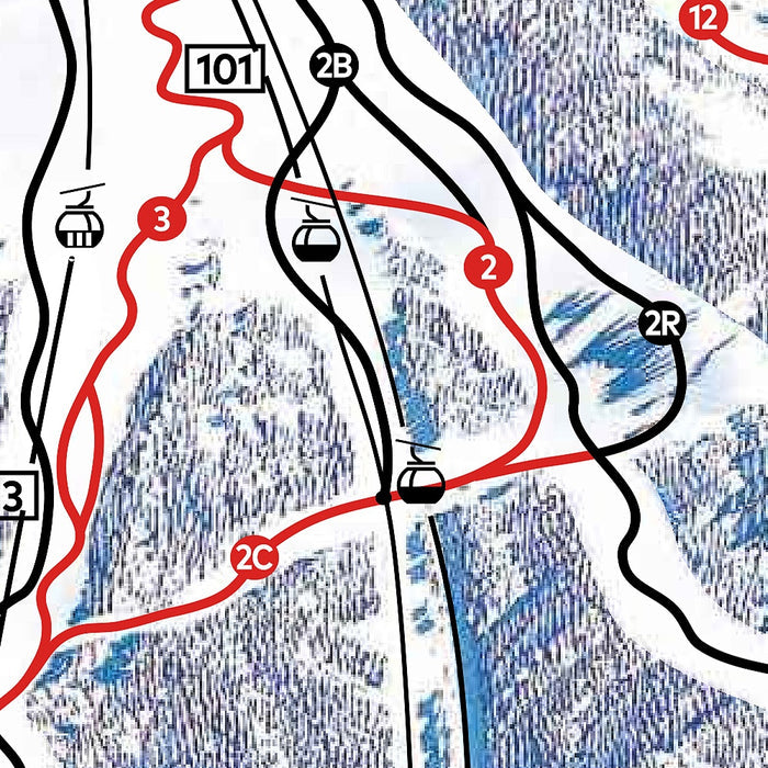 Kronplatz Piste Map, Italy