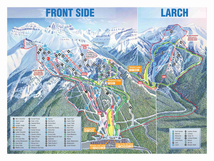 Lake Louise Ski Trail Map, Canada