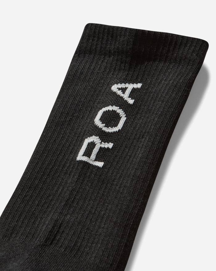 ROA Logo Biofil Socks Black/Light Grey Underwear Socks YBUW087YA26 BLK0044