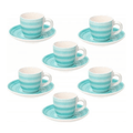 The German Outlet, Tognana, Louise Spin Coffee Cup & Saucer Set of 6 pcs