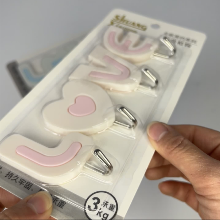 LOVE Key Hooks – Decorative Wall-Mounted Hooks for Keys & Small Items