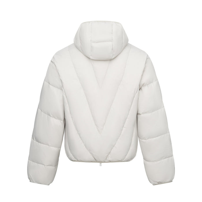 Men's Hooded Puffer Down Jacket – Oversized V-Quilt Insulated Winter Coat