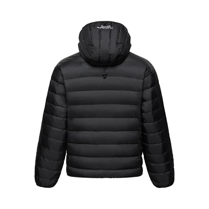 Men's Hooded Puffer Jacket – Zip-Up Quilted Down Coat with Multi-Pocket Design