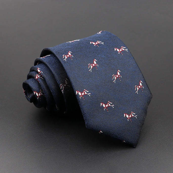 Men's Tie Horse Navy