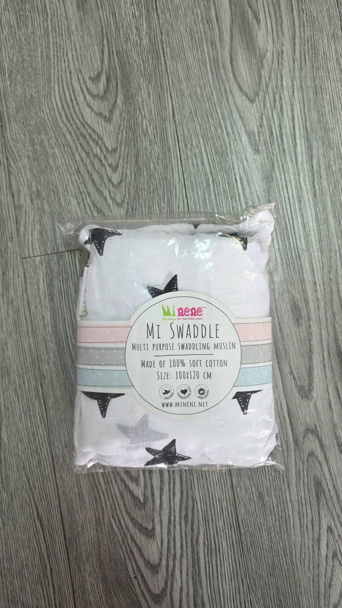 Mi Swaddle  size 100x120cm - black stars