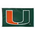 Miami Hurricanes 3X5 Horizontal Team Flag