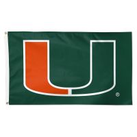 Miami Hurricanes 3X5 Horizontal Team Flag