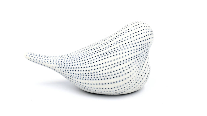 Mini Blue Dot Bird Sculpture