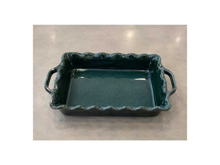 Mira Large Rectangular Baker – Forest Green Reactive