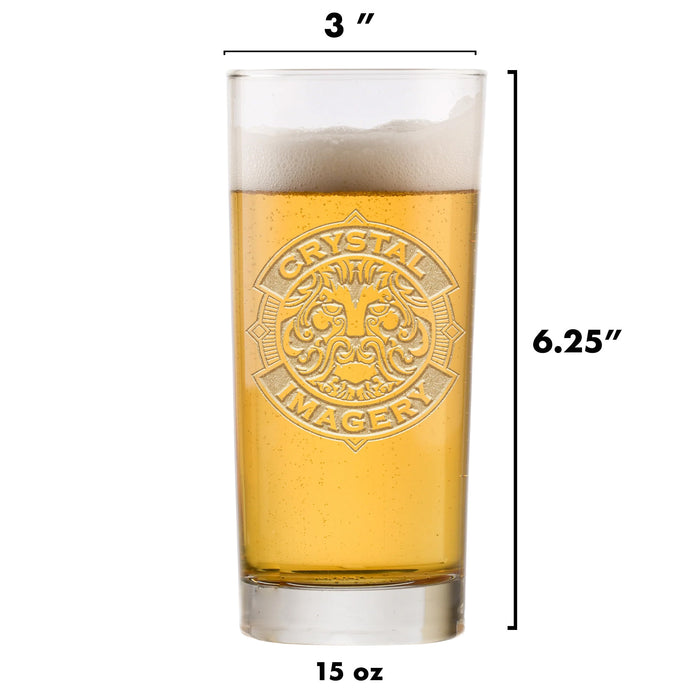 Mixed Drink Glasses, Highball, Engraved