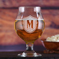 Monogrammed, Engraved Belgian Beer & Cider Glass