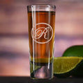 Monogrammed, Engraved Tequila Shooter Glass