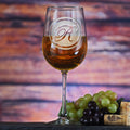 Monogrammed, Engraved Wine Glass