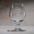 Monogrammed, Etched Belgian Beer & Cider Glass
