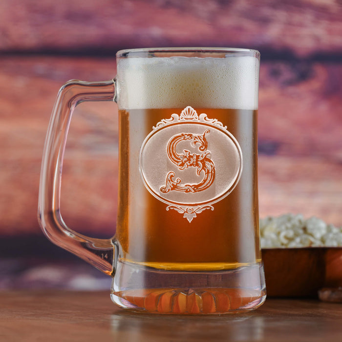 Monogrammed, Personalized Beer Glass M21