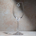 Monogrammed Stölzle Wine Glass – Interlocking Initial Design