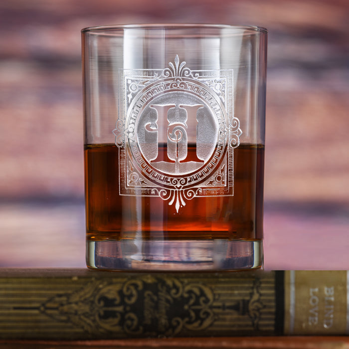 Monogrammed Whiskey Glass M20