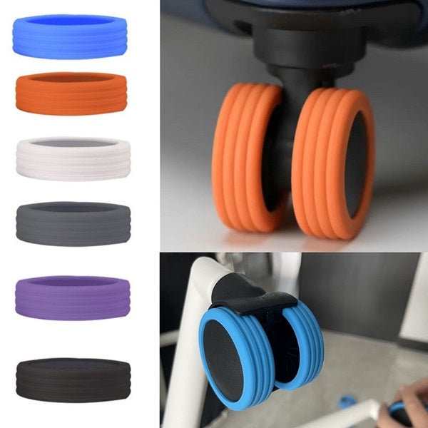 Multipurpose Silicone Wheel Covers (Pack of 8) | Anti-Scratch Chair & Table Leg Caps | Noise Reduction Furniture Leg Protectors