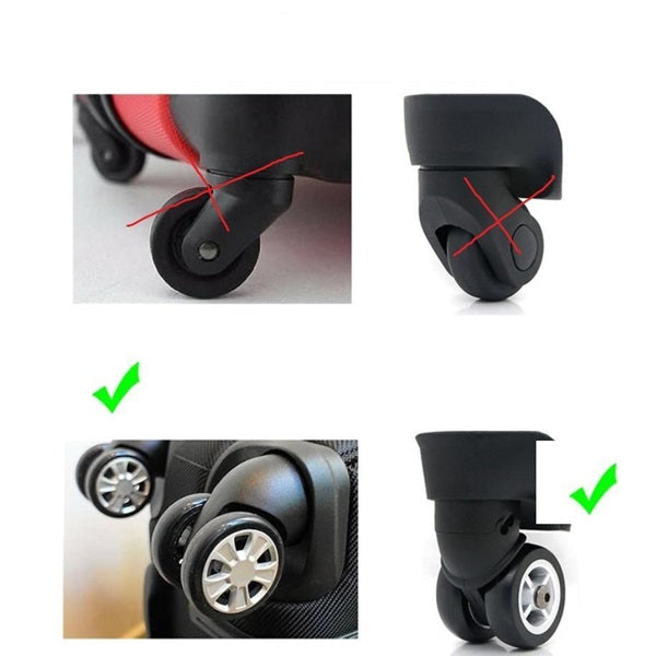 Multipurpose Silicone Wheel Covers (Pack of 8) | Anti-Scratch Chair & Table Leg Caps | Noise Reduction Furniture Leg Protectors