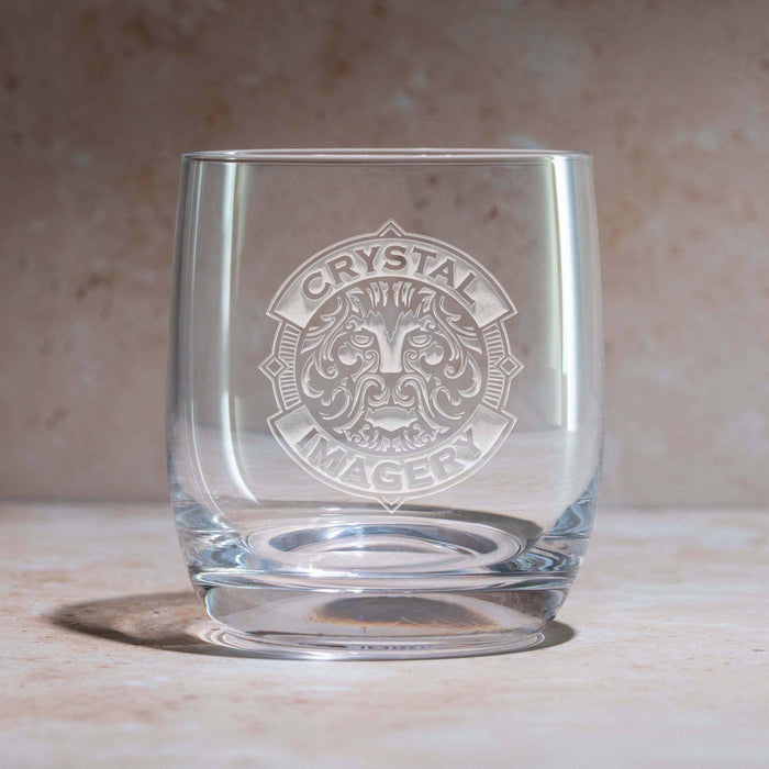 My Logo, Stolzle Weinland Crystal, Engraved Whiskey, Rocks Glass