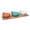 The German Outlet, Tognana, Nairobi Set of 3 Bowls with Tray