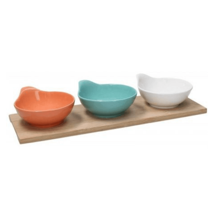 The German Outlet, Tognana, Nairobi Set of 3 Bowls with Tray
