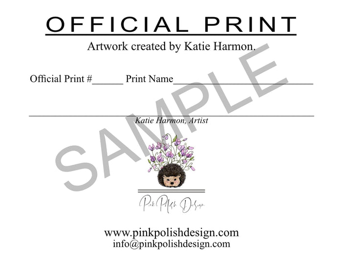 PinkPolish Design Art Prints "Nanapus" Watercolor Painting: Art Print