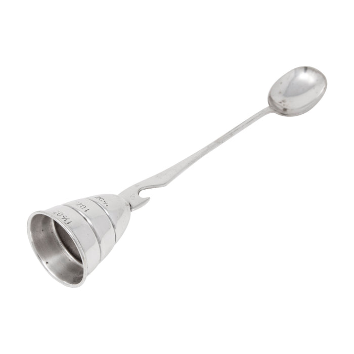 Vintage Napier Silver Plate Jigger Bar Spoon Opener Side | The Hour