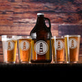 Nautical Lighthouse, Beer Growler Pint Glass Gift Set