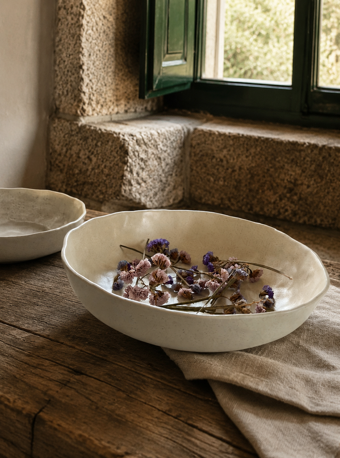 Nuvia White Salad Bowl