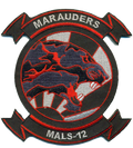Officially Licensed USMC MALS-12 Marauders Black Patch