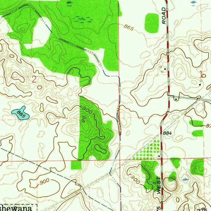 Old Map of Shipshewana, Indiana by USGS, 1961 – Newbury & Lake Shipshewana