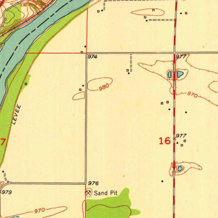 Old Map of Wamego, Kansas by USGS, 1953 – Kansas River & Wabaunsee