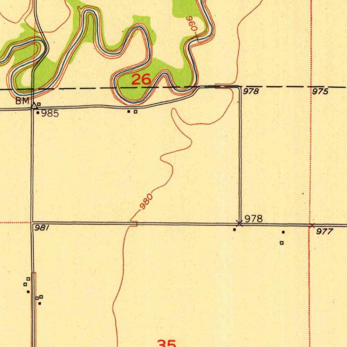 Old Map of Wamego, Kansas by USGS, 1953 – Kansas River & Wabaunsee