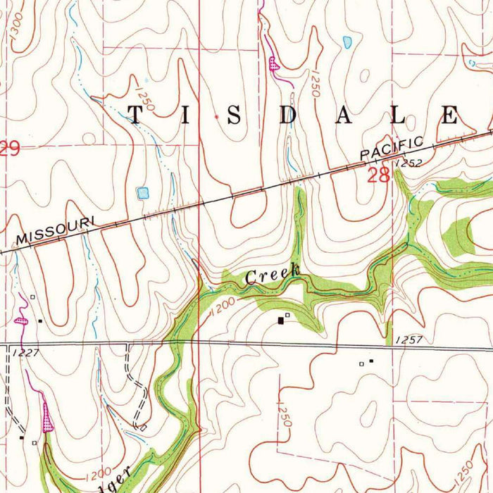Old Map of Winfield, Kansas by USGS, 1965 – Arkansas River & Cowley County