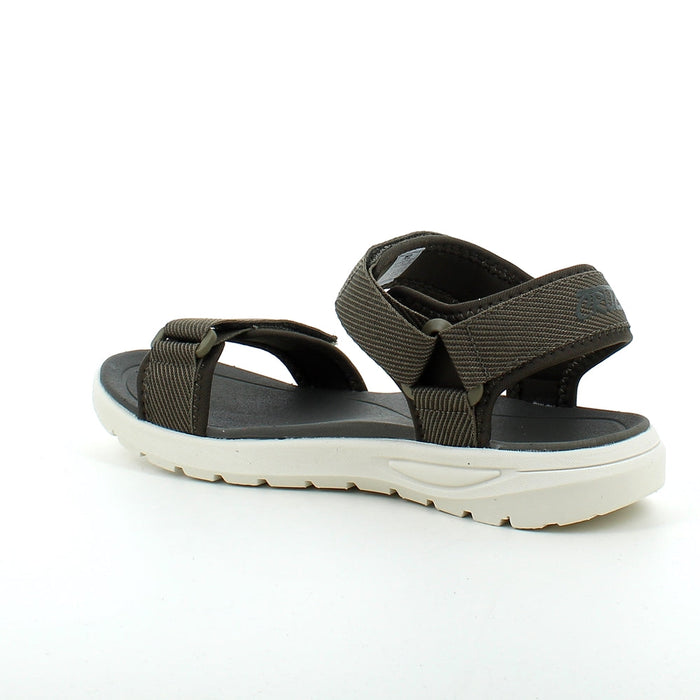 Olivgrön lätt sandal med breda remmar från Cruz