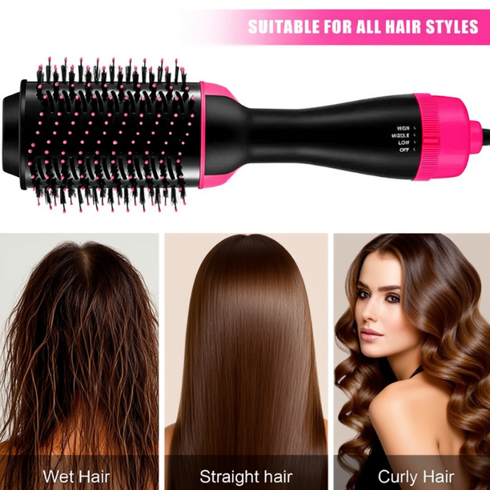 One Step Hair Dryer & Volumizer – 3-in-1 Hot Air Brush Styler for Smooth, Voluminous, and Styled Hair