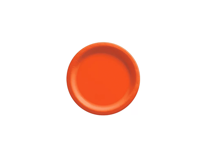 Orange Paper Dessert Plates, 50ct