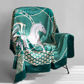 Orsino Velvet Blanket Green