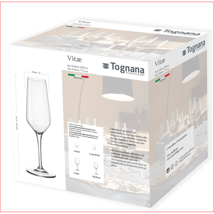 The German Outlet, Tognana, Pack of  6 Futes-230 CC